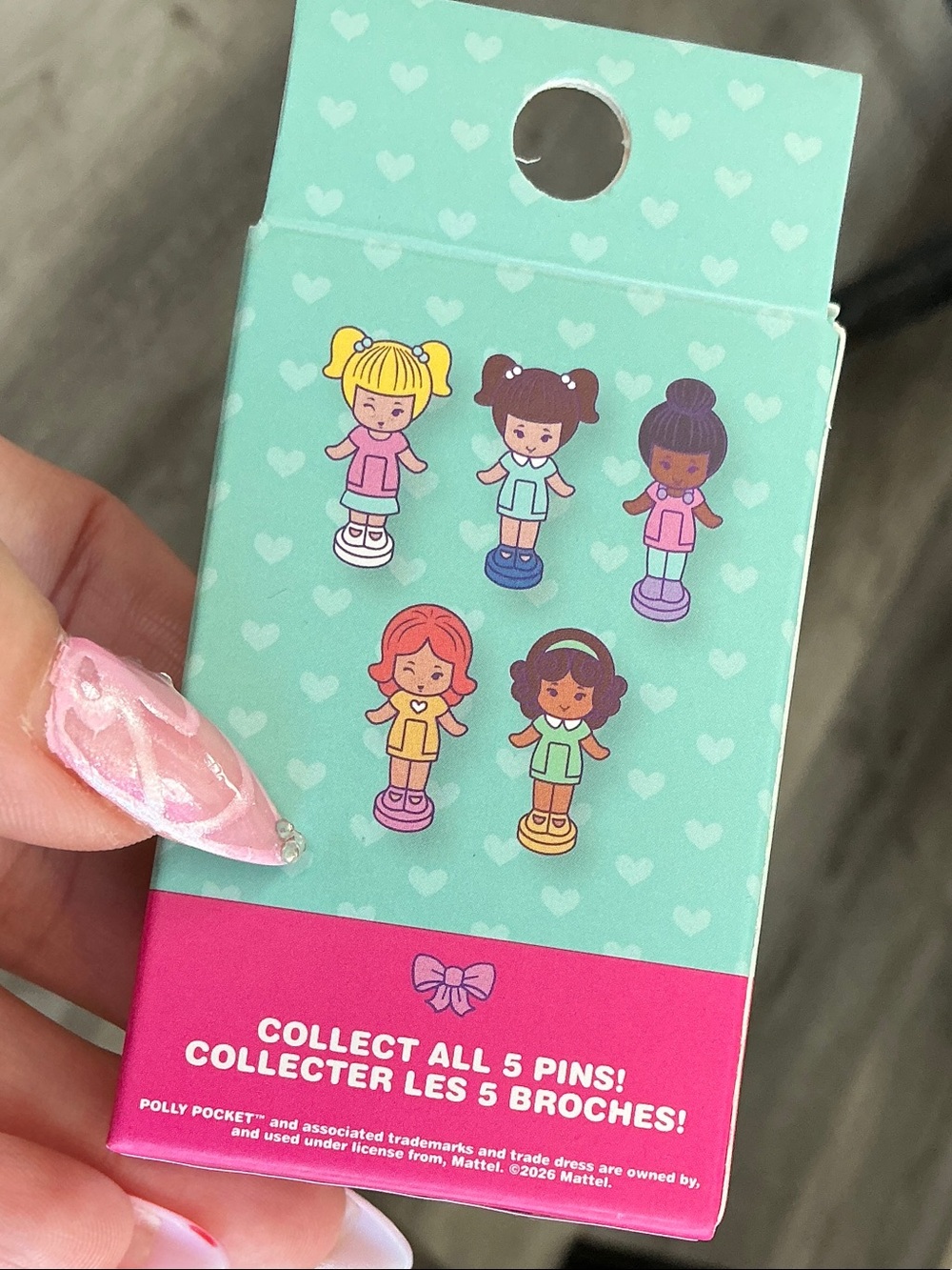 Polly Pocket Collectible Enamel Pin - Mint & Pink